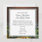 Bruin en Mossy Green Camo Wedding Invitations Kaart (Achterkant)