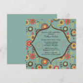 Bruin en Oranje bloemen Bridal Shower Kaart (Voorkant / Achterkant)