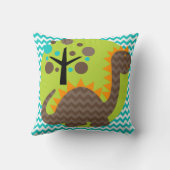 Bruin en Oranje Dragon Sierkussen (Achterkant)