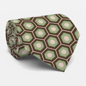 Bruin en oranje groene stookolie Stropdas (Opgerold)