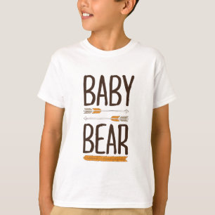 Bruin en Oranje met de hand getekend type Grizzly- T-shirt