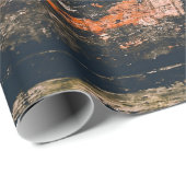 Bruin en oranje paneel cadeaupapier (Rol Hoek)