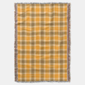 Bruin en Oranje Tartan Pset Deken (Voorkant Verticaal)