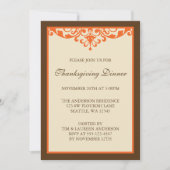 Bruin en Oranje Vlaanderen Thanksgiving met schuif Kaart (Voorkant)