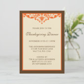 Bruin en Oranje Vlaanderen Thanksgiving met schuif Kaart (Staand voorkant)