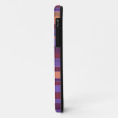 Bruin en Paars Abstract bandpatroon Case-Mate iPhone Case (Achterkant/links)