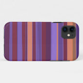 Bruin en Paars Abstract bandpatroon Case-Mate iPhone Case (Achterkant (horizontaal))