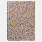 Bruin en Paars handschrift Fantasy Pattern Deken (Voorkant Verticaal)