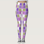 Bruin en Paars paradijs Leggings (Voorkant)