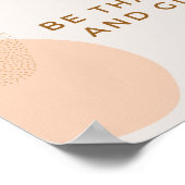 Bruin en Peach Eenvoudig Citaat Poster (Hoek)