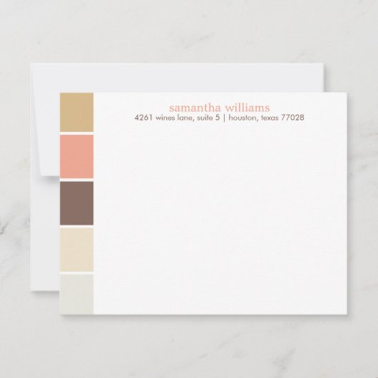 Bruin en peach Moderne decoratieve kleurenblokken (Voorkant)