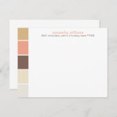 Bruin en peach Moderne decoratieve kleurenblokken (Voorkant / Achterkant)