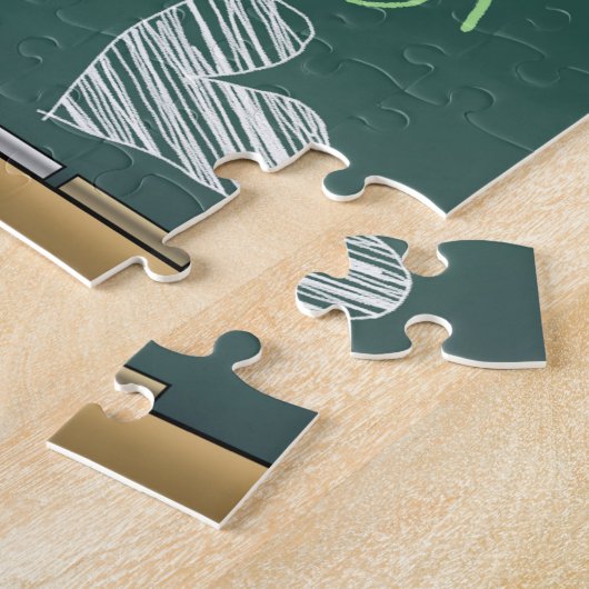 Bruin en positieve woorden legpuzzel (Zijkant)