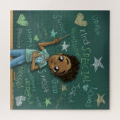 Bruin en positieve woorden legpuzzel (Horizontaal)