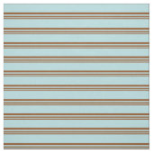 Bruin en Powder Blue Lined Pattern Stof (Swatch)