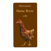 Bruin en Rode Kip Bier Etiketten (Voorkant)