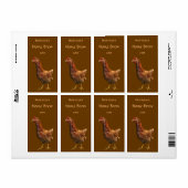 Bruin en Rode Kip Bier Etiketten (Full Sheet)