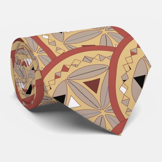 Bruin en roet stropdas (Opgerold)
