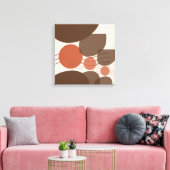 Bruin en rood Abstract muurkunst Canvas Afdruk (Insitu (Woonkamer))