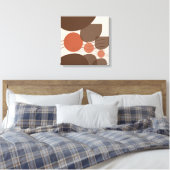 Bruin en rood Abstract muurkunst Canvas Afdruk (Insitu (Slaapkamer))