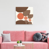 Bruin en rood Abstract muurkunst Canvas Afdruk (Insitu (Woonkamer))