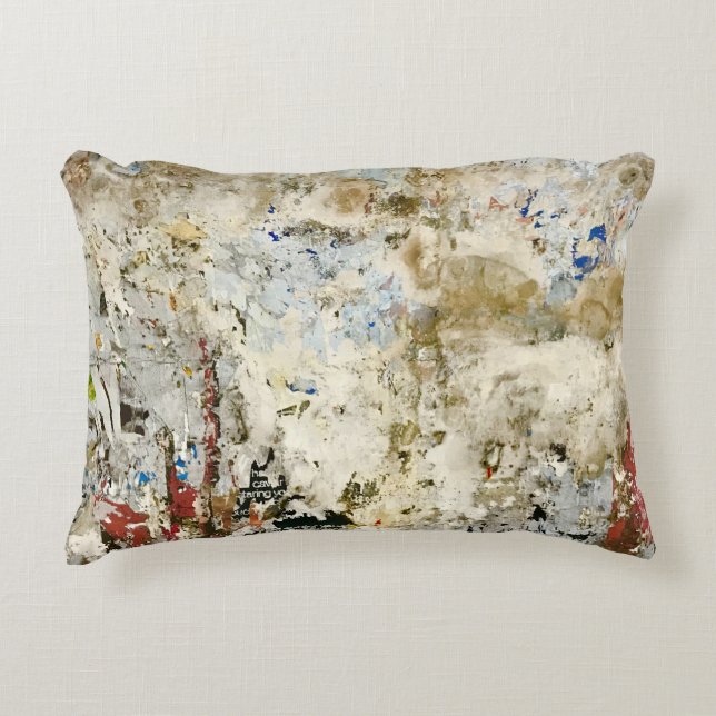 Bruin en rood behang accent kussen (Voorkant)