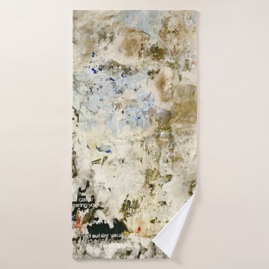 Bruin en rood behang badhanddoek (Badhanddoek)