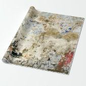 Bruin en rood behang cadeaupapier (Uitgerold)