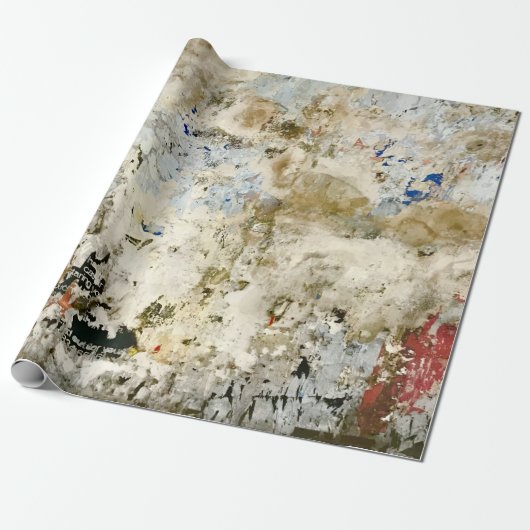 Bruin en rood behang cadeaupapier (Uitgerold)