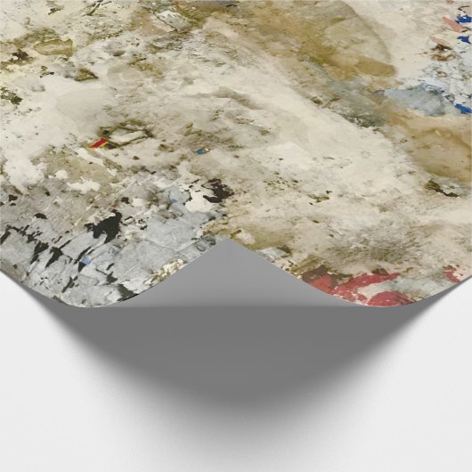 Bruin en rood behang cadeaupapier (Hoek)