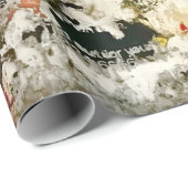 Bruin en rood behang cadeaupapier (Rol Hoek)