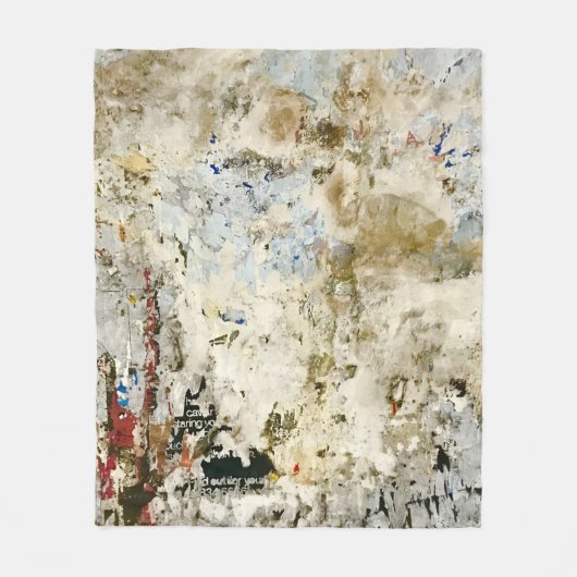 Bruin en rood behang fleece deken (Voorkant)