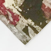 Bruin en rood behang fleece deken (Hoek)