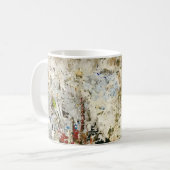 Bruin en rood behang koffiemok (Voorkant links)