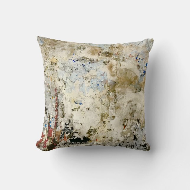Bruin en rood behang kussen (Voorkant)