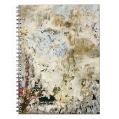 Bruin en rood behang notitieboek (Voorkant)