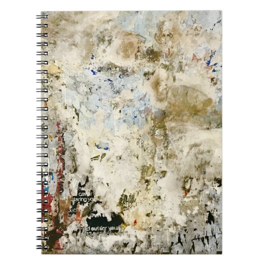 Bruin en rood behang notitieboek (Voorkant)