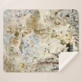 Bruin en rood behang sherpa deken (Voorkant (horizontaal))