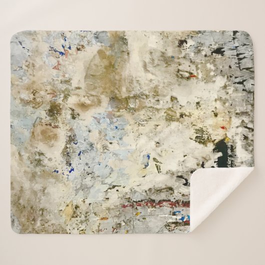 Bruin en rood behang sherpa deken (Voorkant (horizontaal))