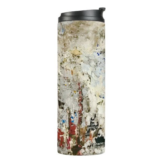 Bruin en rood behang thermosbeker (Gedraaid links)