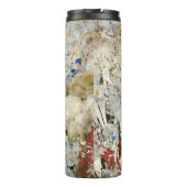 Bruin en rood behang thermosbeker (Achterkant)