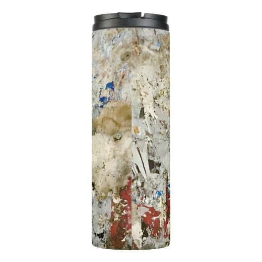 Bruin en rood behang thermosbeker (Achterkant)