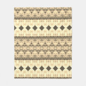 Bruin en room fleece deken (Voorkant)