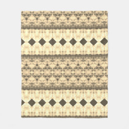 Bruin en room fleece deken