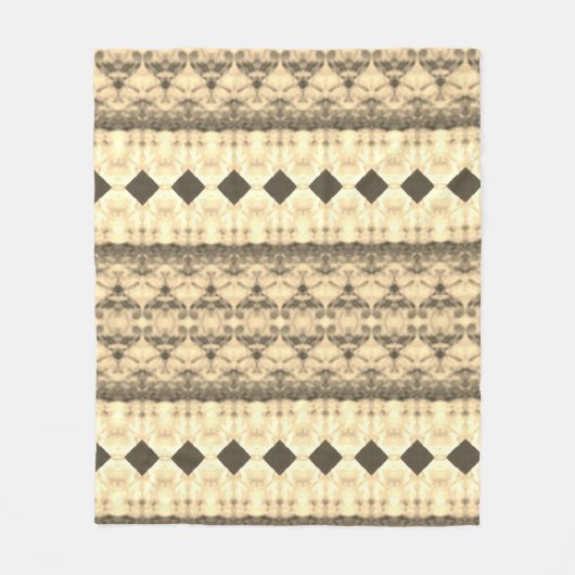 Bruin en room fleece deken (Voorkant)