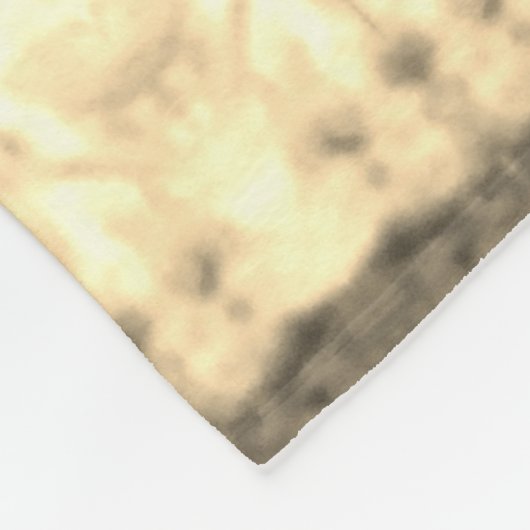 Bruin en room fleece deken (Hoek)