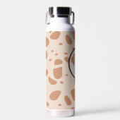 Bruin en roomgevlekte waterfles (Voorkant)