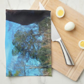 Bruin en roomkleurig paardenblauw theedoek (Quarter Fold)