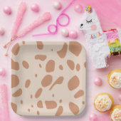 Bruin en roomvlekken papieren bordje (Feest)