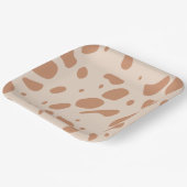 Bruin en roomvlekken papieren bordje (Gebogen)